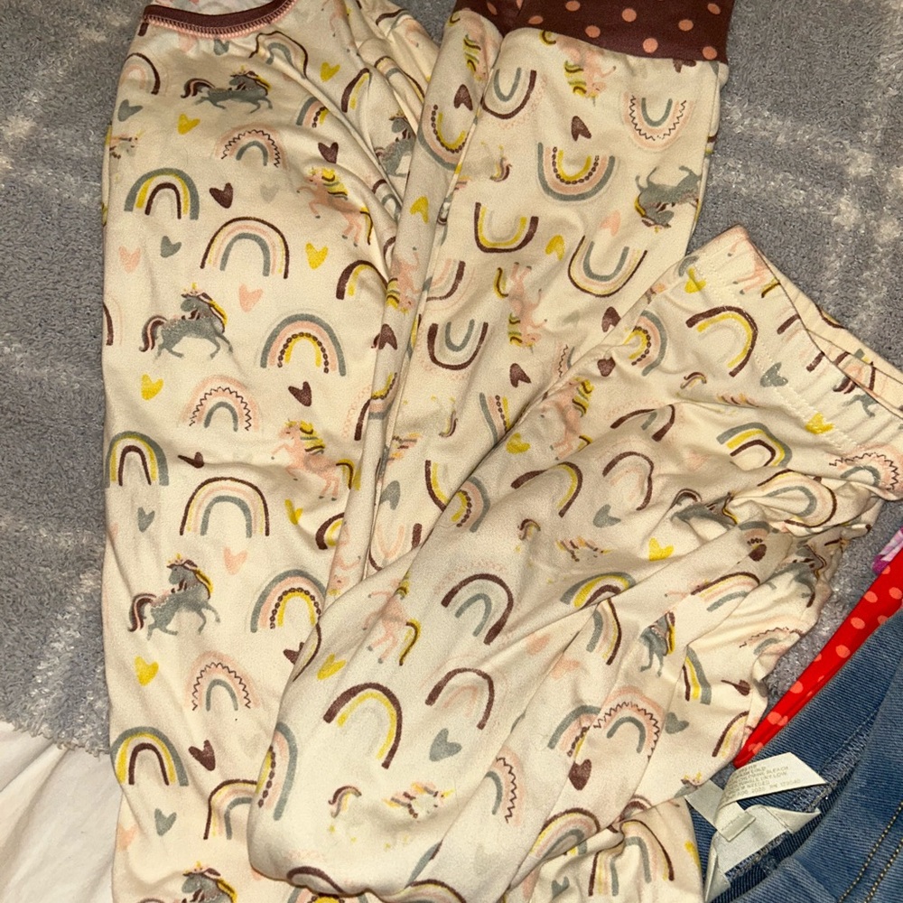 Matilda Jane Size  10 Unicorn and Rainbow Pajama Pants
